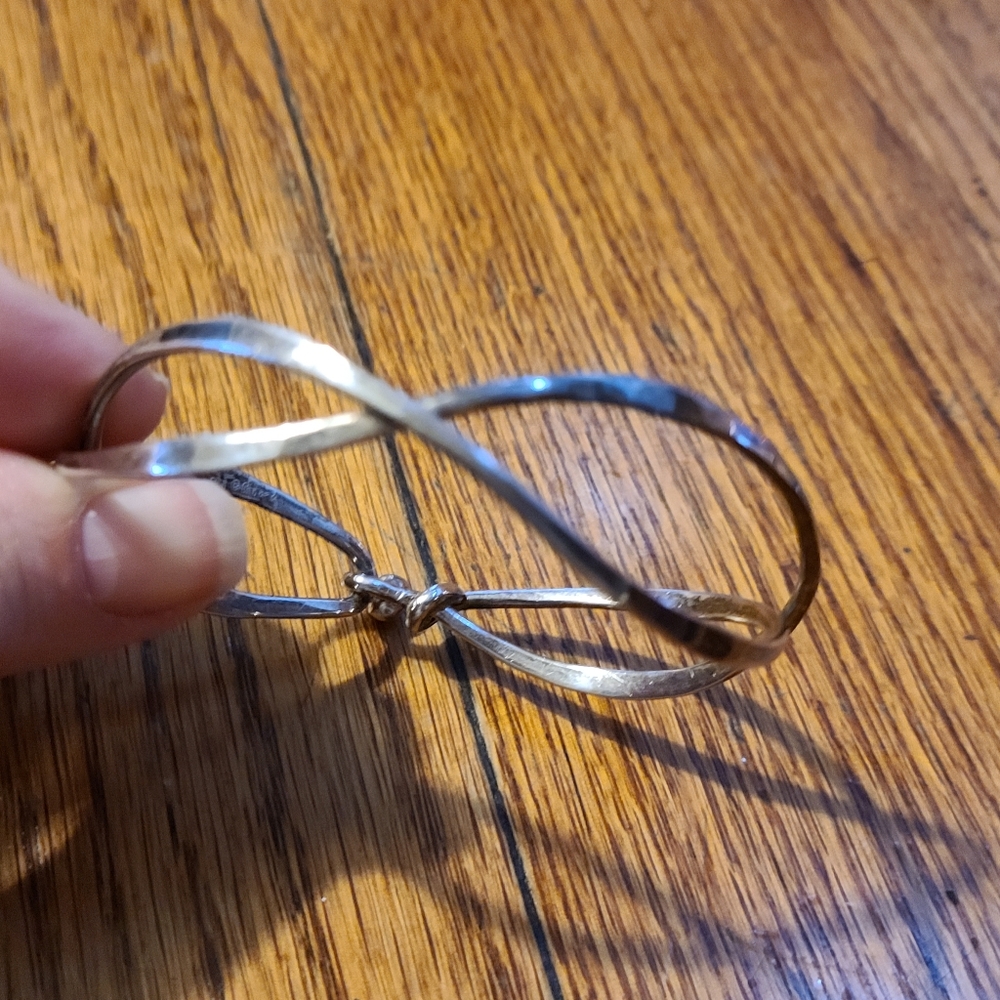 Handmade silver twist bracelet